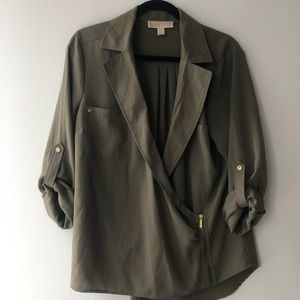 Michael Kors Green Blazer Jacket